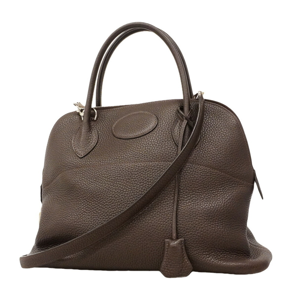 Hermes Bolide 31 handbag, Taurillon Clemence leather, Ebene finish, □J stamp,...